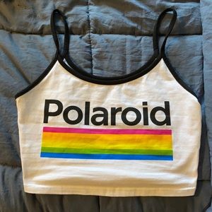 Polaroid cropped top